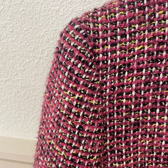 Karen Millen Pink Fringe Tweed Blazer Jacket - Picture 15 of 16